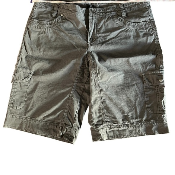KUHL WOMEN’S OUTDOOR ADVENTURE SHORTS ARMY GREEN SIZE 14 - Picture 5 of 10